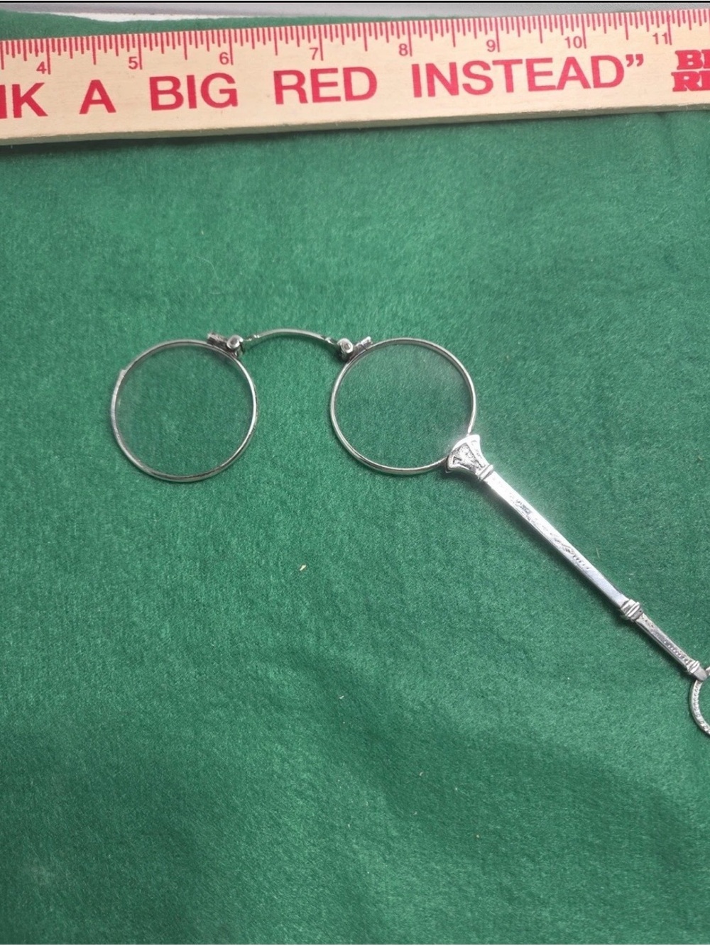 900 Silver Men’s Handheld Lorgnette –glasses